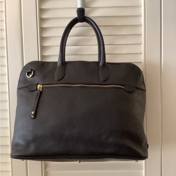 Roots Large Shirley Tote / Satchel / Crossbody / Shoulder Bag in Black Leather - Picture 2 of 15